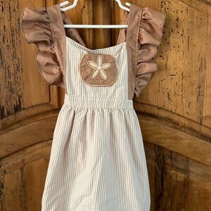 Striped Dress with Ruffle Sleeves